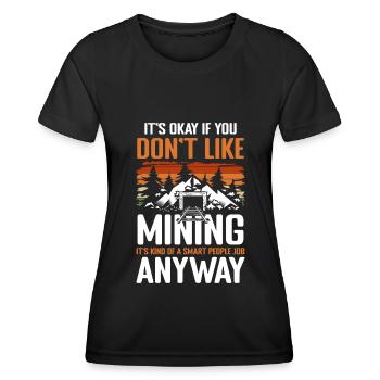 Coal Shovel Miner Treasures - Women's Functional T-Shirt - black - Front - AI Model Female 172 light (172cm)