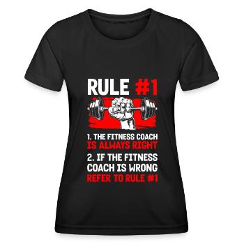 Fitness Muskelaufbau Bodybuilder - Frauen Funktions-T-Shirt - Schwarz - Vorne - AI Model Female 172 light (172cm)