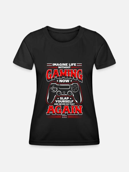 Nerd Turnier Geek - Funktionsshirt til damer - sort