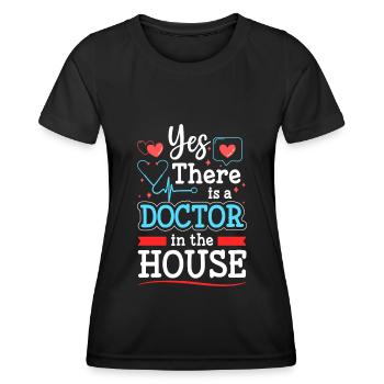 Doktor Student Schmerz - Frauen Funktions-T-Shirt - Schwarz - Vorne - AI Model Female 172 light (172cm)