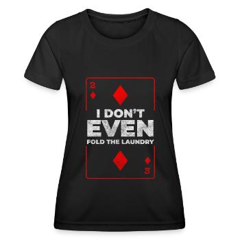 Jeu de cartes Gambling Blackjack All In - T-shirt sport Femme - noir - Devant - AI Model Female 172 light (172cm)