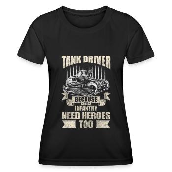Military Army Soldier Armor - Women's Functional T-Shirt - black - Front - AI Model Female 172 light (172cm)