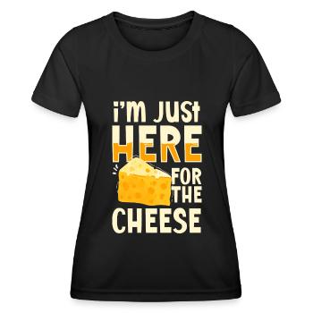Käseliebhaber Cheddar Gouda Käsekuchen - Frauen Funktions-T-Shirt - Schwarz - Vorne - AI Model Female 172 light (172cm)