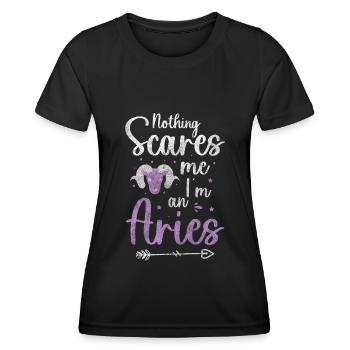 Horoscope Astrologie Minerva - T-shirt sport Femme - noir - Devant - AI Model Female 172 light (172cm)