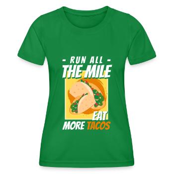 Taco Essen Latino Burrito - Frauen Funktions-T-Shirt - Kelly Green - Vorne - AI Model Female 172 dark (172cm)