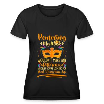 Disguise Party Parade Inconnu - T-shirt sport Femme - noir - Devant - AI Model Female 172 light (172cm)