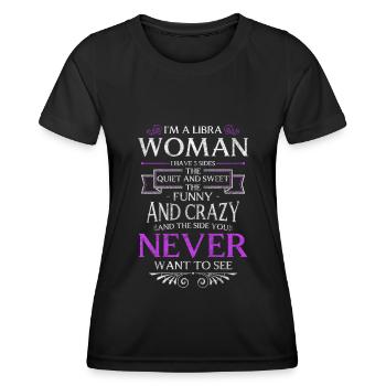 Libra constellation September constellation constellation - Women's Functional T-Shirt - black - Front - AI Model Female 172 light (172cm)