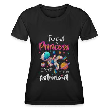 Weltall Stern Raumfahrer - Frauen Funktions-T-Shirt - Schwarz - Vorne - AI Model Female 172 light (172cm)