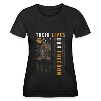 Military Weapon Winner - Women's Functional T-Shirt - black - Front - AI Model Female 172 light (172cm)