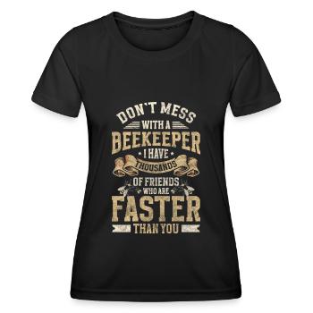 Imker Züchter Honigbiene - Frauen Funktions-T-Shirt - Schwarz - Vorne - AI Model Female 172 light (172cm)