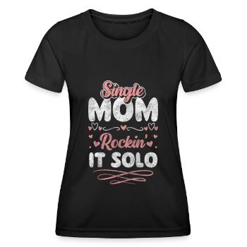 Nachwuchs Solo Vatertag - Frauen Funktions-T-Shirt - Schwarz - Vorne - AI Model Female 172 light (172cm)