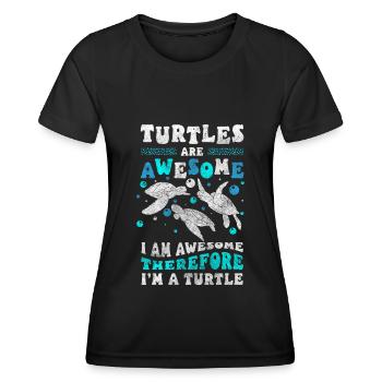Panzer Reptilien Zoo - Frauen Funktions-T-Shirt - Schwarz - Vorne - AI Model Female 172 light (172cm)