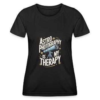 Astrofotografie Teleskop Astronomie - Frauen Funktions-T-Shirt - Schwarz - Vorne - AI Model Female 172 light (172cm)