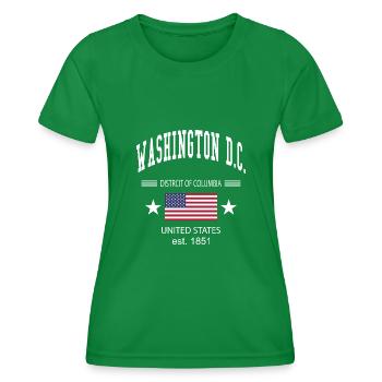 Washington D.C. - T-shirt sport Femme - vert - Devant - AI Model Female 172 dark (172cm)