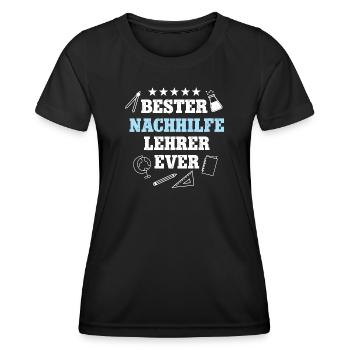 Bester Nachhilfelehrer Beste Nachhillfe Lehrer - Frauen Funktions-T-Shirt - Schwarz - Vorne - AI Model Female 172 light (172cm)