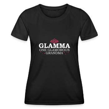Glamma Funny Nana Cute Glamorous Grandma - Women's Functional T-Shirt - black - Front - AI Model Female 172 light (172cm)