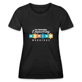 Appréciation du thérapeute ABA Autisme Pride Sped BCBA - T-shirt sport Femme - noir - Devant - AI Model Female 172 light (172cm)