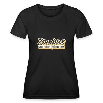 Funny Halloween Costume Zombie Outbreak Apocalypse - Women's Functional T-Shirt - black - Front - AI Model Female 172 light (172cm)