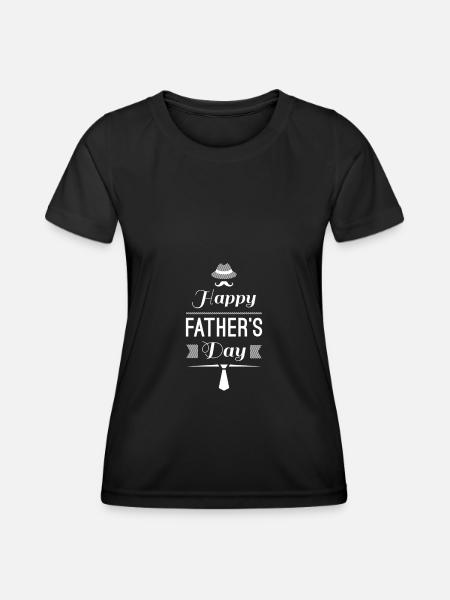 Father's Day - Happy Father's Day - Women's Functional T-Shirt - black