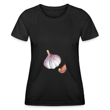 Knoblauch | Bestseller | - Frauen Funktions-T-Shirt - Schwarz - Vorne - AI Model Female 172 light (172cm)