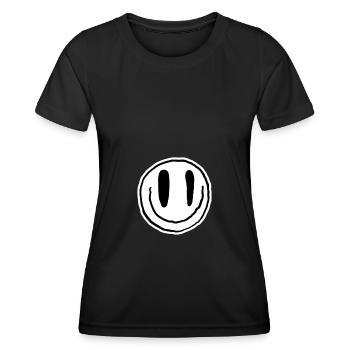 Lachender Emoji | Bestseller | - Frauen Funktions-T-Shirt - Schwarz - Vorne - AI Model Female 172 light (172cm)