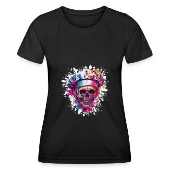 Chef Skull - Women's Functional T-Shirt - black - Front - AI Model Female 172 light (172cm)