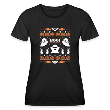 Halloween 8-Bit - Women's Functional T-Shirt - black - Front - AI Model Female 172 light (172cm)