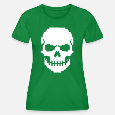 Mâchoire de Crâne Pixel 8-Bit T-shirt sport Femme