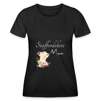 Staffordshire Bull Terrier Mistress Frauli Dogs - Women's Functional T-Shirt - black - Front - AI Model Female 172 light (172cm)