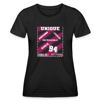 Unique awesome incredible legendary since '94 - Women's Functional T-Shirt - black - Front - AI Model Female 172 light (172cm)