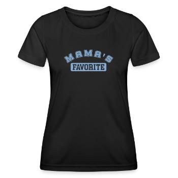 Le cadeau bleu clair préféré de maman maman fils - T-shirt sport Femme - noir - Devant - AI Model Female 172 light (172cm)