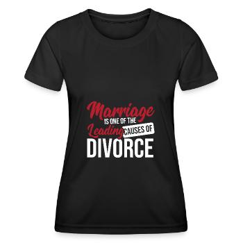 Scheidung Ende der Ehe Scheidung geschieden - Frauen Funktions-T-Shirt - Schwarz - Vorne - AI Model Female 172 light (172cm)