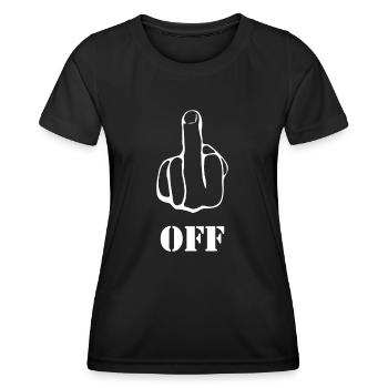 Fuck Off - Frauen Funktions-T-Shirt - Schwarz - Vorne - AI Model Female 172 light (172cm)