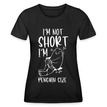 Pingouin Taille Pingouin Antarctique - T-shirt sport Femme - noir - Devant - AI Model Female 172 light (172cm)