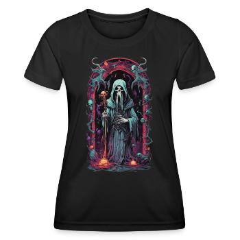 Underworld Grim Reaper Magic Halloween Design - Women's Functional T-Shirt - black - Front - AI Model Female 172 light (172cm)