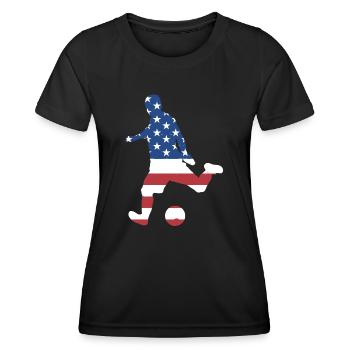 Sport Us Flag Futsal - T-shirt sport Femme - noir - Devant - AI Model Female 172 light (172cm)