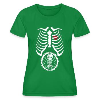 Schwangere Mutter | Halloween-Design - Frauen Funktions-T-Shirt - Kelly Green - Vorne - AI Model Female 172 dark (172cm)