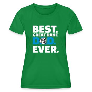 Great Dane - Women's Functional T-Shirt - kelly green - Front - AI Model Female 172 dark (172cm)