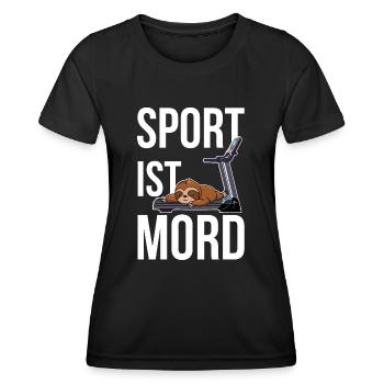 Sport ist Mord1 - Frauen Funktions-T-Shirt - Schwarz - Vorne - AI Model Female 172 light (172cm)