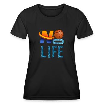 NO BASKET, NO LIFE - T-shirt sport Femme - noir - Devant - AI Model Female 172 light (172cm)