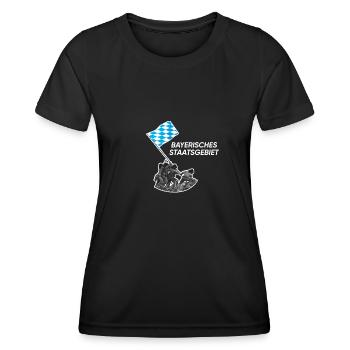 Bayerisches Staatsgebiet - Frauen Funktions-T-Shirt - Schwarz - Vorne - AI Model Female 172 light (172cm)