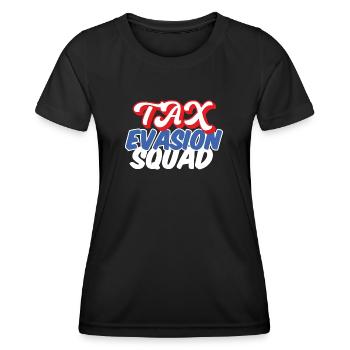 tax evasion squad - Women's Functional T-Shirt - black - Front - AI Model Female 172 light (172cm)