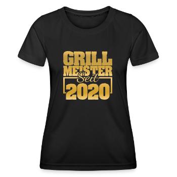 Jahr 2020 - Frauen Funktions-T-Shirt - Schwarz - Vorne - AI Model Female 172 light (172cm)