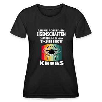 Geburtstag Sternzeichen Retro Krebs - Frauen Funktions-T-Shirt - Schwarz - Vorne - AI Model Female 172 light (172cm)
