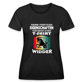 Geburtstag Sternzeichen Retro Widder - Frauen Funktions-T-Shirt - Schwarz - Vorne - AI Model Female 172 light (172cm)