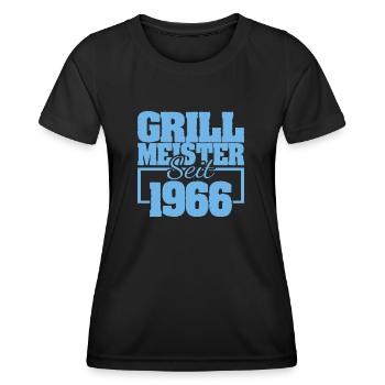 1966 - Frauen Funktions-T-Shirt - Schwarz - Vorne - AI Model Female 172 light (172cm)