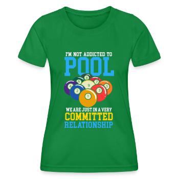 Joueur de billard Cue Sports Billard - T-shirt sport Femme - vert - Devant - AI Model Female 172 dark (172cm)
