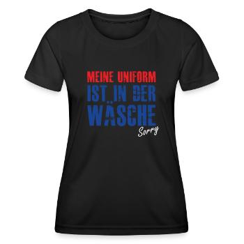 Polizei Österreich - Lustiger Spruch Uniform - Frauen Funktions-T-Shirt - Schwarz - Vorne - AI Model Female 172 light (172cm)