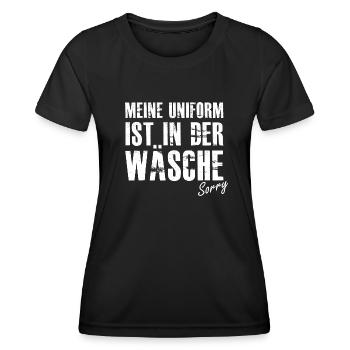 Lustige Sprüche - Uniform, Lustiger Spruch - Frauen Funktions-T-Shirt - Schwarz - Vorne - AI Model Female 172 light (172cm)