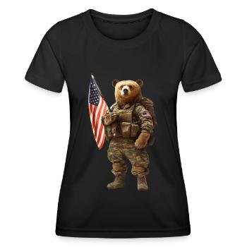 Tragen - Frauen Funktions-T-Shirt - Schwarz - Vorne - AI Model Female 172 light (172cm)